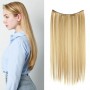 Extensie de par cu 4 Clips On delux simpla dreapta de 51 cm, Blond Mediu Mixt 39740